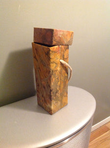 Orange and Gold  Marble  Wine box