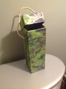 Wine box in Green marble