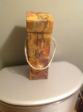 Load image into Gallery viewer, Orange and Gold  Marble  Wine box