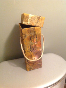 Orange and Gold  Marble  Wine box