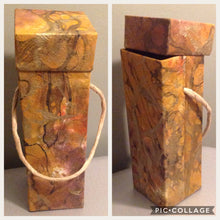 Load image into Gallery viewer, Orange and Gold  Marble  Wine box