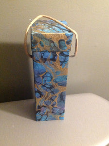 Wine box in blue/purple marble