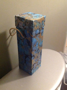 Wine box in blue/purple marble