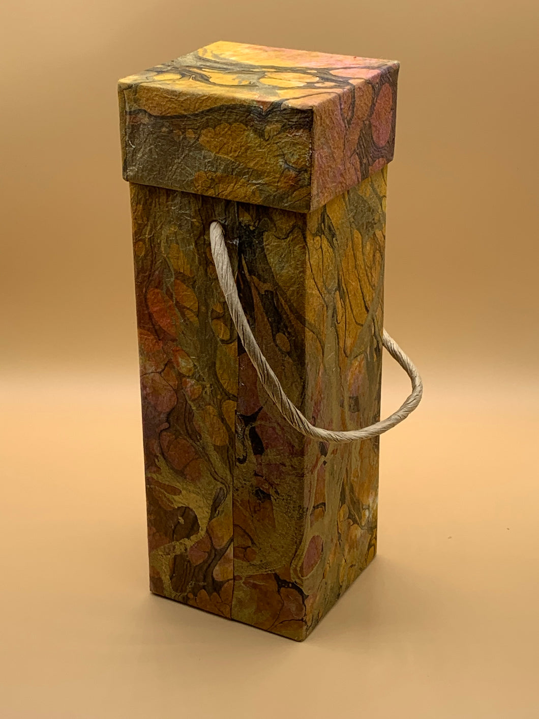 Orange and Gold  Marble  Wine box