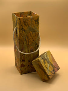 Orange and Gold  Marble  Wine box